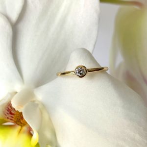 Bague « ORCHIDEE » Diamant Or Jaune