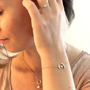 Bracelet « DAHLIA » Perle Or Jaune