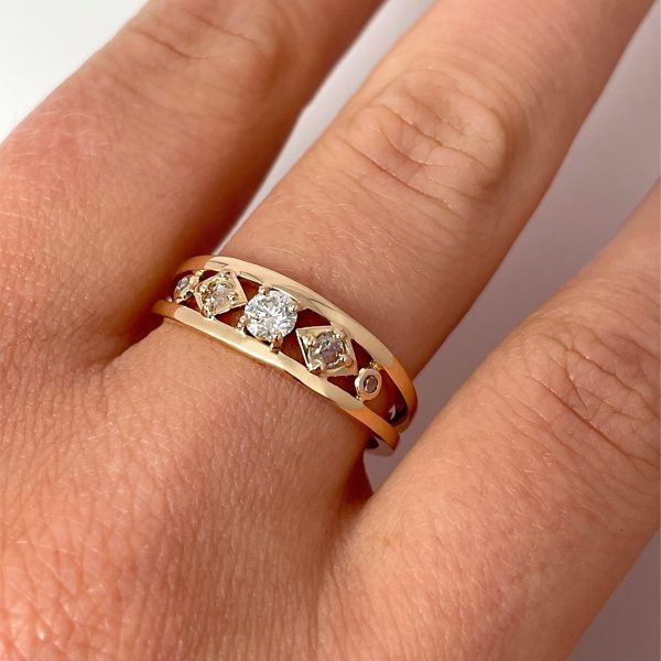 Bague Diamants Or Rose Artisan Joaillier Angers