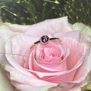 Bague « ORCHIDEE » Spinelle Or Jaune