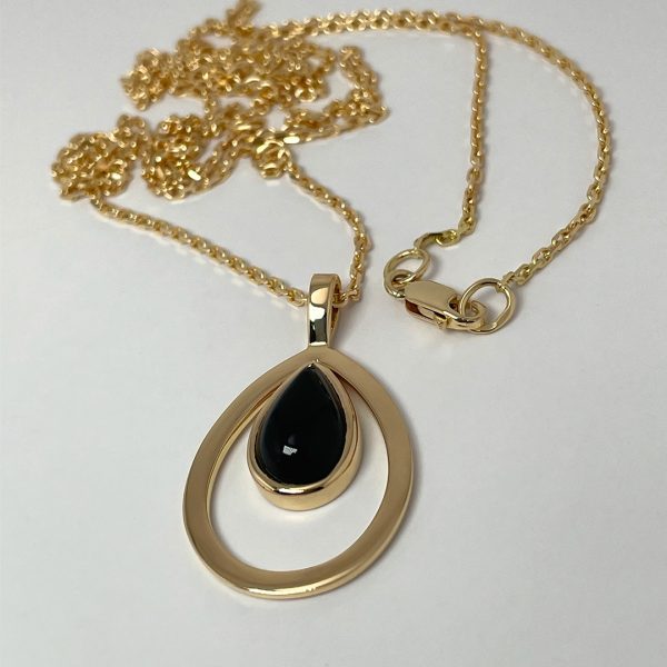 Collier Onyx Or Jaune Artisan Joaillier Angers