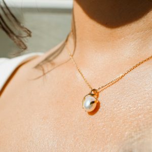 Collier « AMARANTHE » Or Jaune et Perle