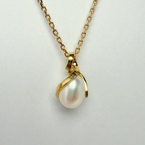 Collier « AMARANTHE » Or Jaune et Perle