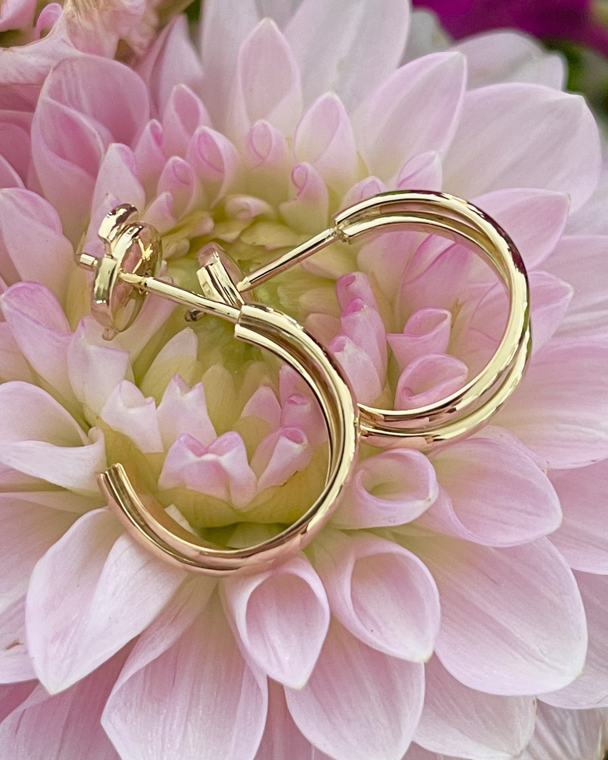 Boucles d'oreilles Mimosa Atelier joaillerie Artisan Joaillier Angers