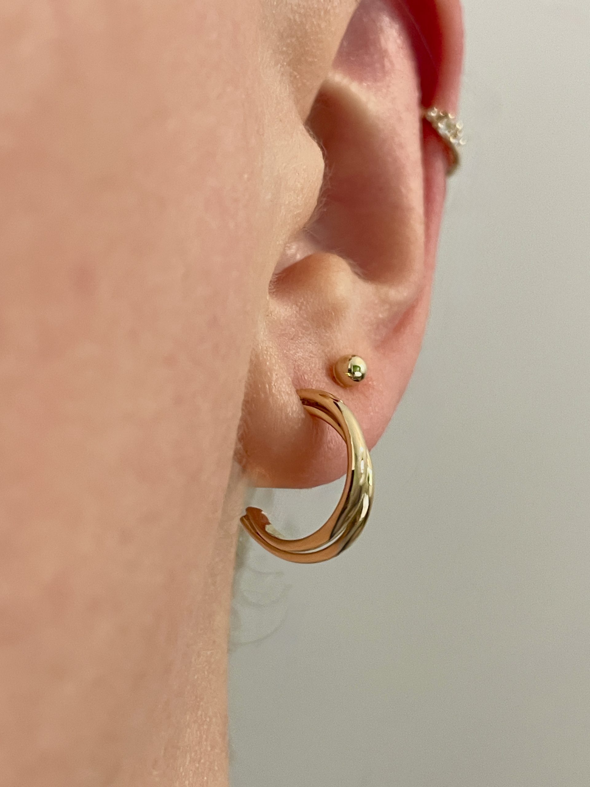 Boucles d'oreilles Mimosa Atelier joaillerie Artisan Joaillier Angers