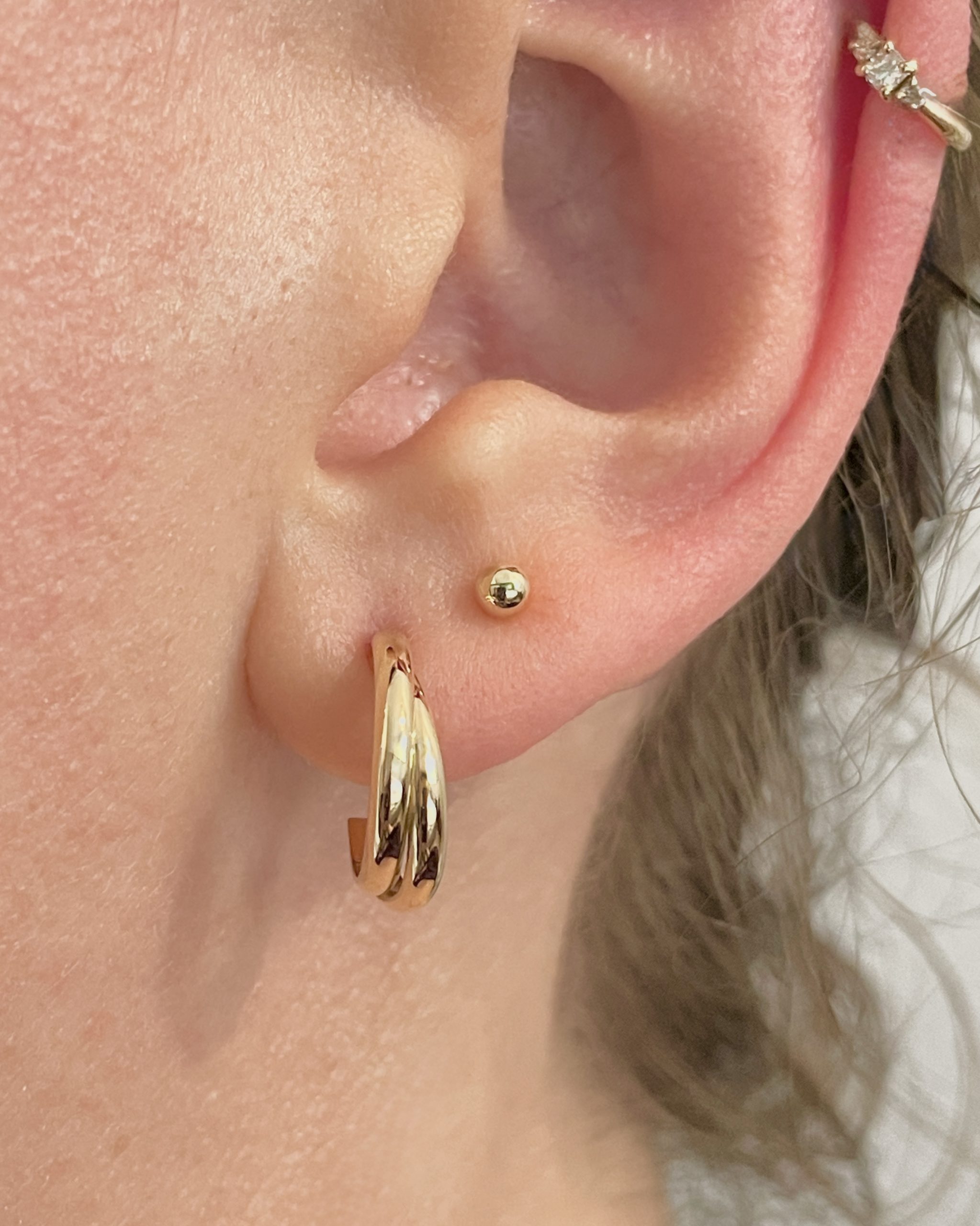 Boucles d'oreilles Mimosa Atelier joaillerie Artisan Joaillier Angers