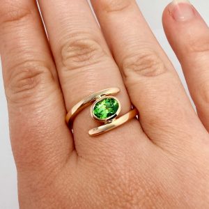 Bague Grenat Tsavorite Or Jaune
