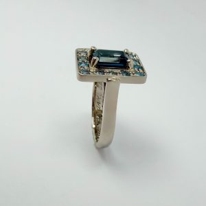 Bague Topaze Aigues-marines Or Blanc